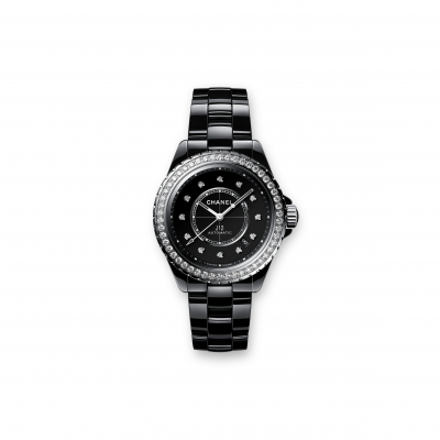 CHANEL J12 DIAMOND BEZEL WATCH CALIBRE 12.1, 38 MM H6526